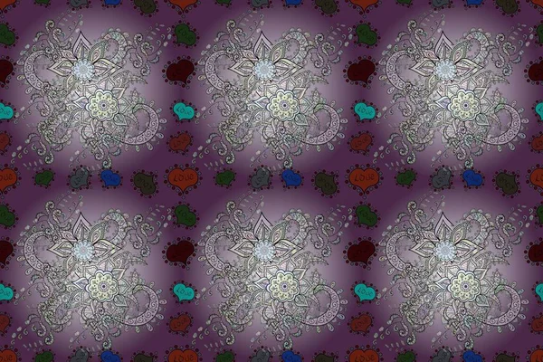 Küçük renkli çiçekler. Çiçekli bahar çiçekleri. Moda baskıları için zarif bir şablon. Kusursuz. Küçük çiçekte güzel bir desen. Motley illüstrasyonu.