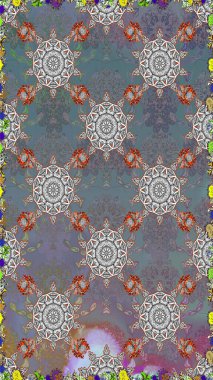 Çiçekler suluboya seamless modeli. Raster şık kumaş deseni.