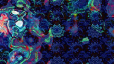 Renkli Yaz Temalı eskiz kalıbı. Düz Çiçek Elementleri Tasarımı. Yazdır. Güzel eskiz şekli. Güzel kumaş deseni. Raster çiçekli arka plan.