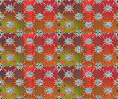 Raster deseni. Sanat, çiçeklere ilham verir ve arka plan bırakır. Kahverengi el çizimi. Karalama çiçekleri kusursuz desen.