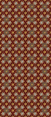 El yapımı dekoratif çerçeve, albüm kapağı, tebrik kartı, klasik Art deco tarzı. Altın karalama fantezi yapraklarından Raster soyut çiçek çelengi Kahverengi, kırmızı ve bej renkte çiçek.