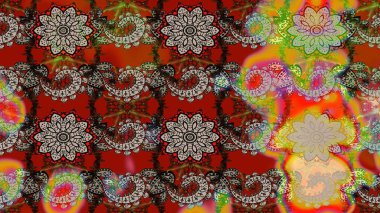 Raster Güzel kumaş deseni. Çiçek arkaplan ile soyut zarafet çizim deseni.