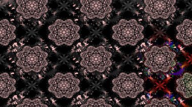 Renkli Bahar Teması eskiz kalıbı. Süslü kumaş deseni. Raster illüstrasyonundaki çiçek desenli çizim. Düz Çiçek Elementleri Tasarımı.