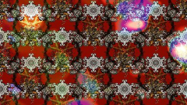 Çiçeksel kahverengi, kırmızı ve gri çizim deseni. Raster çiçek izi. Klasik taslak çizimi.