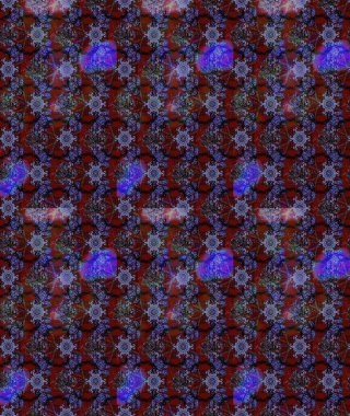 Şirin çiçekli eskiz deseni ve kahverengi renkli yapraklar, suluboya çiçek deseni, duvar kağıdı, kart veya kumaş için fayanslı. Raster illüstrasyonu.