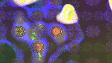 Mor renkli çiçekli çiçek deseni çiz. Suluboya tarzında mor renkte çiçekler.