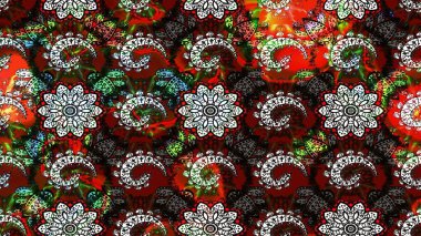 Çiçekli çiçek deseni, suluboya. Raster deseni. Küçük çiçekte güzel bir çiçek deseni..