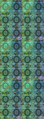 Kusursuz çiçek deseni. Kusursuz raster arka plan. Duvar kâğıdı barok, İspanyol kumaşı. Yeşil ve mavi renkler üzerinde grafiksel modern kusursuz desen.