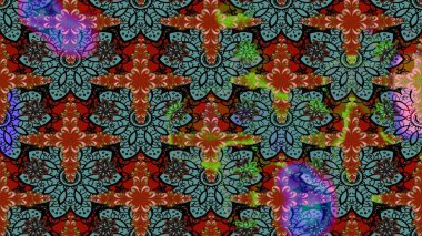 Vadinin mavi renkli çiçekleri. Çiçeksel çizim kalıbının çizimi.