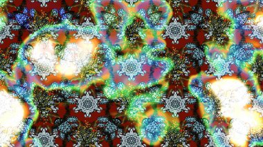 Vadinin çiçekleri mavi ve nötr renklerde. Çiçekler. Soyut etnik raster çizim kalıbı.