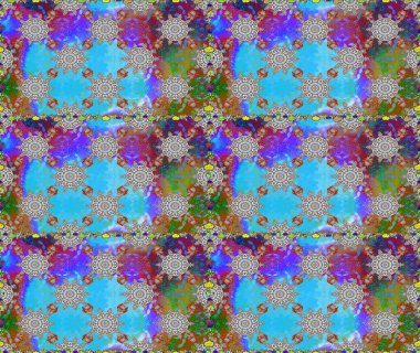 Sevimli çiçek raster deseni. Mavi ve gri renkte çiçekler. Kusursuz Renksiz Bahar Temalı Kusursuz Arkaplan. Düz Çiçek Elementleri Tasarımı.