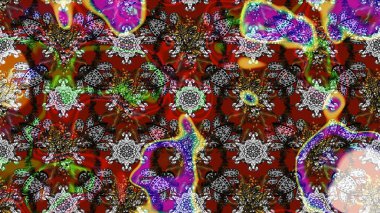 Çiçekli bahar çiçekleri. Motley illüstrasyonu. Moda baskıları için zarif bir şablon. Küçük renkli çiçekler. Küçük çiçekte şirin desenler.