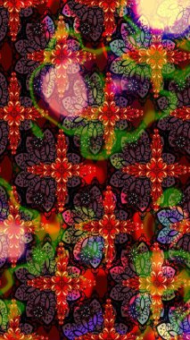 Çiçekli karalama şeklinde Raster çiçek deseni. Nazikçe, güzel çiçek arkaplanı. Kahverengi ve siyah renkte çiçekler.