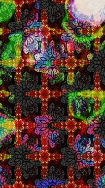 Düz Çiçek Elementleri Tasarımı. Raster illüstrasyonundaki çiçek desenli çizim. Renkli Bahar Teması eskiz kalıbı. Süslü kumaş deseni.