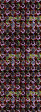 Siyah ve kahverengi renkte çiçekler. Çiçekli karalama şeklinde Raster çiçek deseni. Yumuşak, yaz çiçekli arka plan.