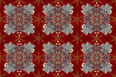 Altın kar taneleri basit, pürüzsüz desen. Soyut duvar kâğıdı, ambalaj dekorasyonu. Kış sembolü, Mutlu Noeller, Mutlu yıllar 2019. Kırmızı, kahverengi ve gri renklerde Raster altın deseni.