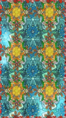 Suluboya, elle çizilmiş. Vadinin mavi renkli çiçekleri. Eskiz arkaplan modeli. Raster - stok.