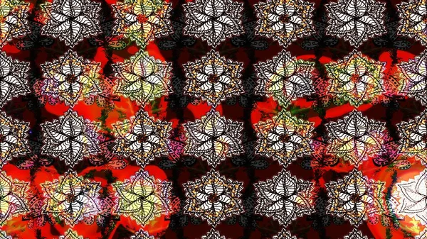 Siyah ve kahverengi çiçekli eskiz deseni, suluboya çiçek deseni, sevimli çiçek, duvar kağıdı, kart veya kumaş için fayanslı. Raster - stok.