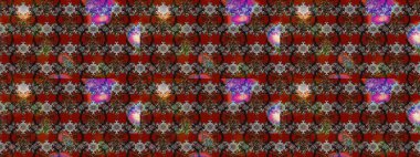 Raster illüstrasyonundaki çiçek desenli çizim. Kahverengi ve kırmızı renkte çiçekler.