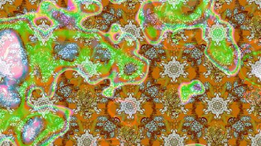 Moda baskıları için zarif bir şablon. Robot resim. Çiçekli bahar çiçekleri. Motley illüstrasyonu. Küçük çiçekte güzel bir desen. Küçük renkli çiçekler..