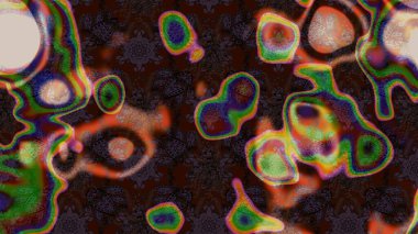 Suluboya çiçekli çiçek deseni. Raster illüstrasyonu. Kahverengi, yeşil ve gri renklerde Asyalı tekstil.