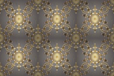 Hassas altın deseni açın. Parlak dantel, stilize çiçekler, şal desenli. Raster. Mavi üzerinde kusursuz desen, altın elementli siyah renk. Kusursuz altın desenli bukleler. Doğu tarzı arabesk