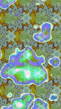 Tekstil, tebrik kartı, boyama kitabı, telefon kılıfı baskısı için kullanılabilir. Etnik Mandala süsü. Raster Henna dövme stili. Hint çiçekli desenli şal desenli..