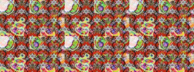 Gri ve nötr renkler üzerine çiçek desenli çizimler, el yapımı papatyalar, papatyalar. Tekrar eden çiçek arkaplanı, zarif gri ve nötr çiçek duvar kağıdı.