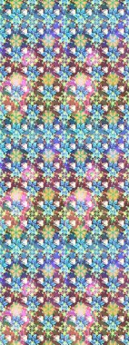 Raster illüstrasyonu. Şirin çiçek elementleri. Mavi ve nötr renklerde çiçekler. Çizim.