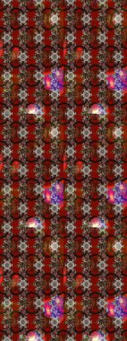 Kahverengi ve kırmızı renkte çiçekler. Hediye ambalaj kağıdı, tebrik kartları, posterler ve pankart tasarımı. Raster düz çiçek çizim deseni.