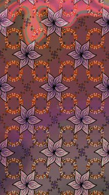 Sabıka fotoğraflarında, bebek kıyafetlerinde, duvar kâğıtlarında, paket kutularında falan kullanılabilir. Zarif, parlak ve eskiz kahverengi çiçek deseni tasarımı.