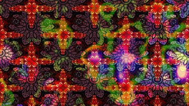 Raster illüstrasyonu. Çiçek. Taslak dekoratif arka plan, çiçek mandala. Kahverengi renklerde.