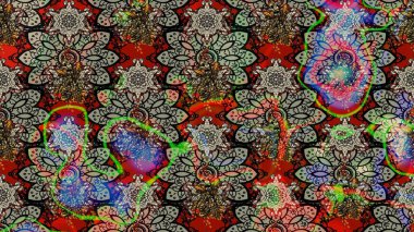 Çiçek tasarımı için inanılmaz bir kolaj cenneti tarzı. Parlak çiçekli kolaj çiçekleri gri ve nötr. Çiçekli zambaklar eskiz arka planı.