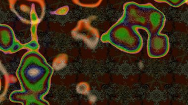 Küçük çiçekteki sevimli çiçek deseni. Kahverengi ve gri renkli çiçekler. Raster illüstrasyonu.