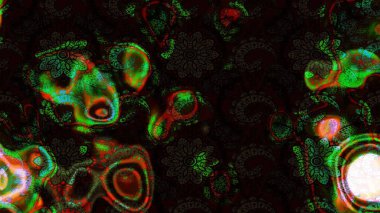 Siyah ve yeşil üzerine çiçekler. Eskiz arkaplan modeli. Suluboya, elle çizilmiş. Raster stoku.