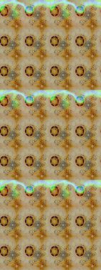 Süslü kumaş deseni. Düz Çiçek Elementleri Tasarımı. Raster illüstrasyonundaki çiçek desenli çizim. Renkli Bahar Teması çizim şablonu.