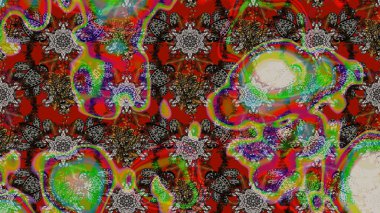 Çizim kalıbı. Organik motif arka planı. Raster illüstrasyonu. Ultraviyole kumaş deseni.