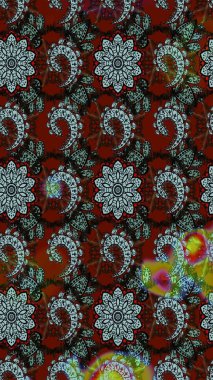 Düz Çiçek Elementleri Tasarımı. Raster güzel kumaş deseni çiziyor. Çiçek deseni. Renkli Bahar Teması çizim şablonu.