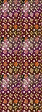 Raster çiçek desenleri çiziyor. Vadinin çiçekleri mor renklerde.