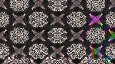 Raster çiçek desenleri çiziyor. Vadinin gri renkli çiçekleri.