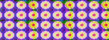 Düz Çiçek Elementleri Tasarımı. Renkli Yaz Temalı eskiz kalıbı. Yazdır. Raster çiçekli arka plan. Güzel kumaş deseni. Güzel çizim şekli..