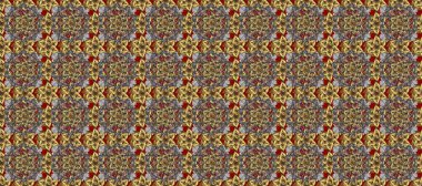 Kusursuz oryantal klasik altın desen. Kahverengi, gri ve nötr renklerde altın tekrarlayan elementlerle Raster soyut arka planı.