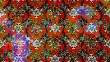 Modaya uygun kumaş deseni. Tony 'nin kumaş kalıbını çiz. Küçük çiçekteki sevimli çiçek deseni. Raster illüstrasyonu.