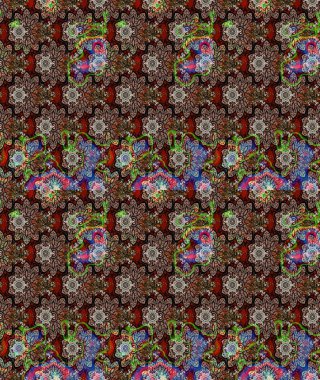 Çiçekler suluboya tarzında kahverengi renkte. Kahverengi renkte çiçekler olan çiçek deseni çiz.