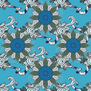 Hoş renklerde çiçekler. Çiçekli karalama şeklinde Raster çiçek deseni. Nazik, narin çiçek arkaplanı.