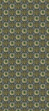 Raster oryantal süs. Gri, mavi ve siyah renklerde altın elementlerle kusursuz desen. Kusursuz altın desen.