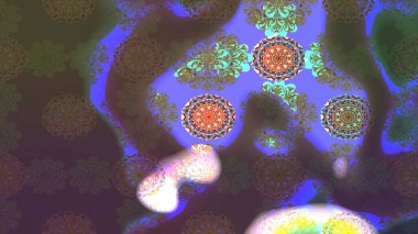 Eskiz modeli etnik tasarım. Çiçekleri, deniz kabukları, mandalaları ve suluboya efektleriyle donanma geçmişi. Yatak çarşafları, ceket, paket tasarımı, kumaş ve moda kavramları için tekstil baskısı.