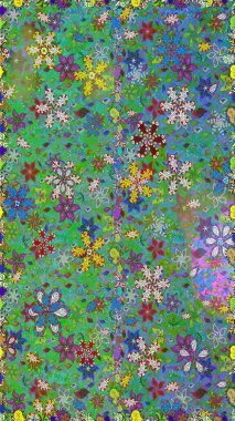 Zarif, parlak ve pürüzsüz yeşil ve mavi çiçek desenli tasarım. Sabıka baskıları, bebek kıyafetleri, duvar kâğıtları, paket kutuları vb..