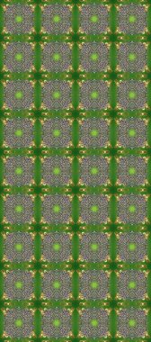 Raster illüstrasyonu. Kusursuz klasik raster altın desenli. Geleneksel oryantasyon süsü. Klasik klasik klasik arka plan. Altın elementlerle yeşil, gri ve kahverengi renklerde pürüzsüz desen.