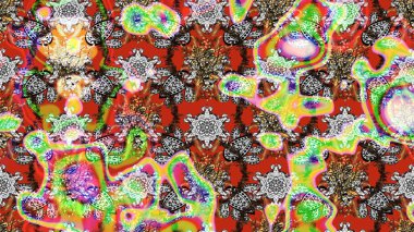 Tarafsız ve gri renklere karalamalar çizilmiş çiçek deseni. Raster illüstrasyonu.